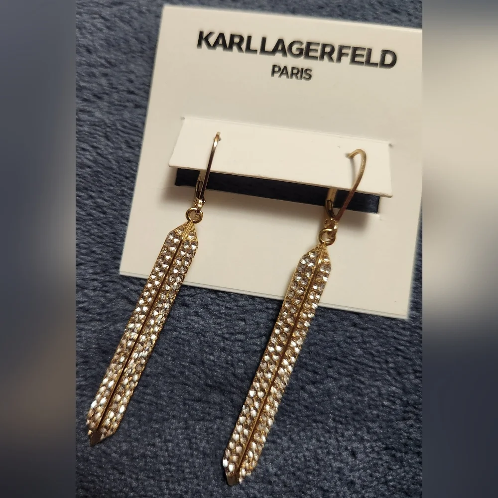 KARL LAGERFELT DROP EARRINGS - Picture 4 of 8